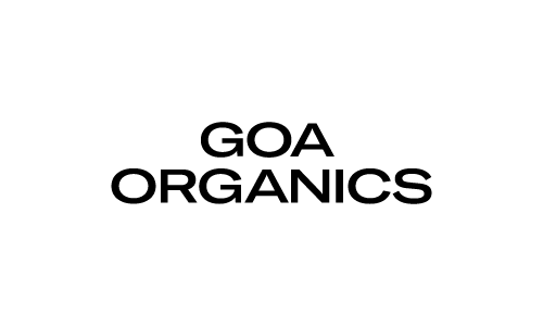 Logotipo de la marca de tratamientos Goa Organics, color negro