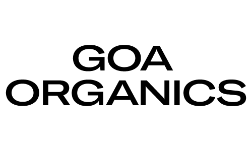 Logotipo de la marca de tratamientos Goa Organics, color negro