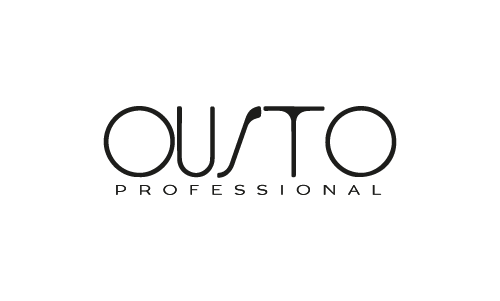 Logotipo de la marca de tratamientos Ousto, color negro