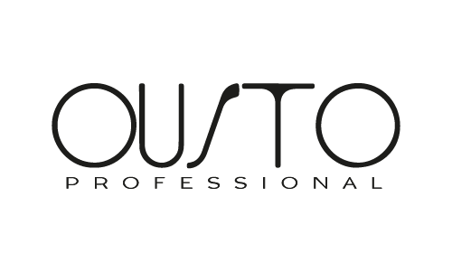 Logotipo de la marca de tratamientos Ousto, color negro