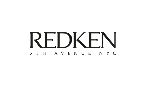 Logotipo de la marca de tratamientos Redken, color negro