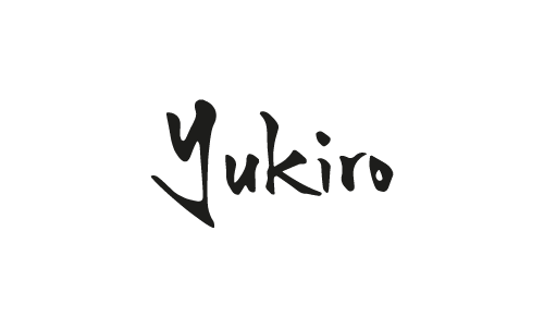 Logotipo de la marca de tratamientos Yukiro, color negro